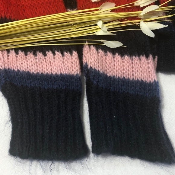 ZARA Oversized Multi-Coloured Mohair Sweater - Picture 4 of 8